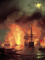 Pintura de batalla naval